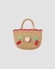 Self-Portrait Self-Portrait Girl's Girl's Cherry Raffia Tote Bag - 3
