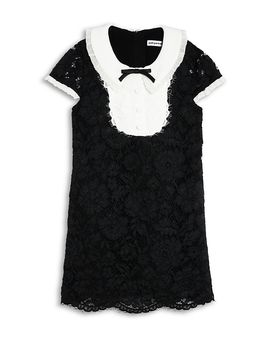 Self-portrait Self-Portrait Girls' Lace Bib Dress, Little Kid, Big Kid