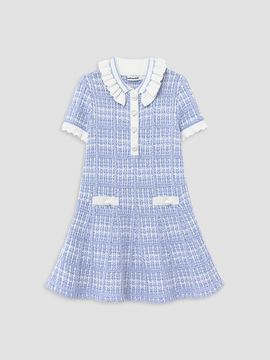 Self-Portrait Self-Portrait Girl's Little Girl's & Girl's Check Knit Dress
