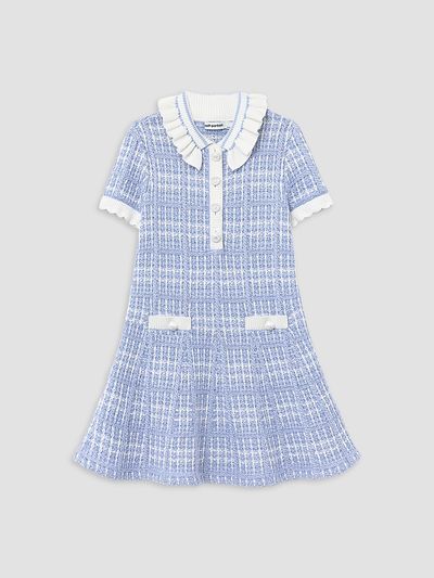 Self-Portrait Self-Portrait Girl's Little Girl's & Girl's Check Knit Dress