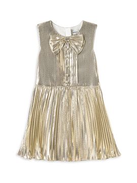 Self-Portrait Self-Portrait Girl's Little Girl's & Girl's Metallic Pleated Dress