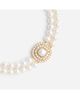 self-portrait self-portrait Gold Crystal Pearl Choker - 2