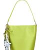 self-portrait self-portrait Green Satin Bucket Bag - 1