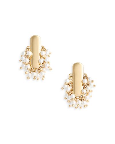 Self-portrait Self-Portrait Imitation Pearl Cluster Earrings