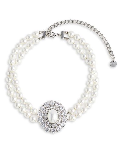 Self-portrait Self-Portrait Imitation Pearl Crystal Choker, 11.8