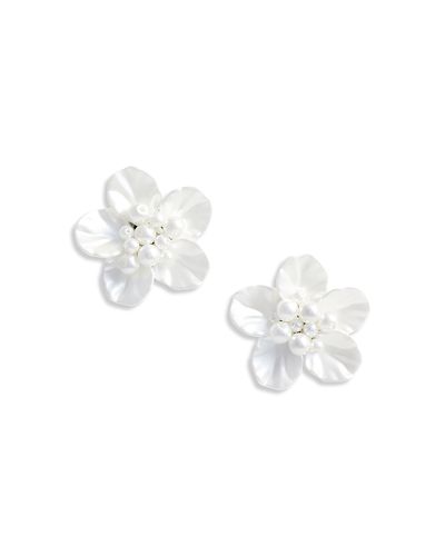 Self-portrait Self-Portrait Imitation Pearl Flower Earrings