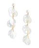 Self-portrait Self-Portrait Imitation Pearl Petal Tiered Earrings - 1
