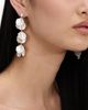 Self-portrait Self-Portrait Imitation Pearl Petal Tiered Earrings - 2