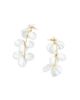 Self-portrait Self-Portrait Imitation Pearl Petal Tiered Earrings - 3