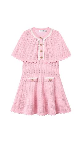 self-portrait self-portrait Kids Knitted Cape Dress