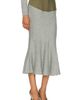 self-portrait self-portrait Knit Khaki Denim Insert Midi Skirt - 2