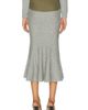 self-portrait self-portrait Knit Khaki Denim Insert Midi Skirt - 4