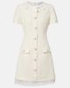 Self-Portrait Self-Portrait Lace-trimmed bouclÃ© minidress - 1