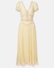 Self-Portrait Self-Portrait Lace-trimmed pleated midi dress - 1