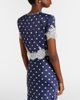 Self-Portrait Self-Portrait Lace-trimmed polka-dot satin crop top - 4