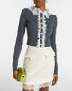 Self-Portrait Self-Portrait Lace-trimmed wool cardigan - 2
