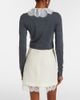 Self-Portrait Self-Portrait Lace-trimmed wool cardigan - 4
