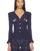 self-portrait self-portrait Navy Self Embellished Cardigan - 1