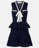 Self-Portrait Self-Portrait Peplum pointelle cotton-blend minidress - 1