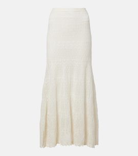 Self-Portrait Self-Portrait Pointelle midi skirt