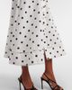 Self-Portrait Self-Portrait Polka-dot linen and cotton midi dress - 5