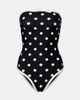 Self-Portrait Self-Portrait Polka-dot strapless swimsuit - 1
