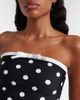 Self-Portrait Self-Portrait Polka-dot strapless swimsuit - 4