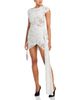 Self-portrait Self-Portrait Rhinestone Lace Tie Side Mini Dress - 2