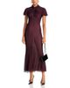 Self-portrait Self-Portrait Rhinestone Twist Neck Fishnet Midi Dress - 2