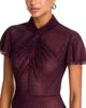 Self-portrait Self-Portrait Rhinestone Twist Neck Fishnet Midi Dress - 3