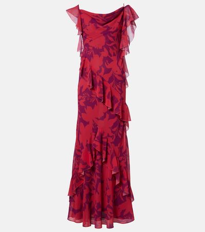 Self-Portrait Self-Portrait Ruffled floral maxi dress