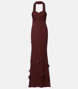 Self-Portrait Self-Portrait Scarf-detail jersey gown