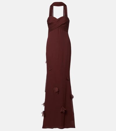 Self-Portrait Self-Portrait Scarf-detail jersey gown