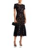 Self-portrait Self-Portrait Sequin Lace Embellished Round Neck Midi Dress - 2