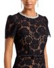 Self-portrait Self-Portrait Sequin Lace Embellished Round Neck Midi Dress - 3
