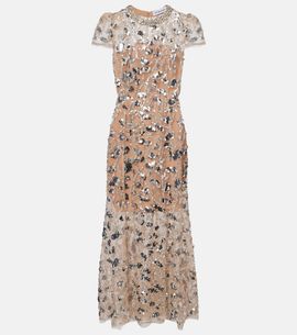 Self-Portrait Self-Portrait Sheer sequined cocktail dress