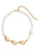 Self-portrait Self-Portrait Shell & Imitation Pearl Necklace, 15.7 - 1