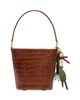Self-portrait Self-Portrait Small Croco Embossed Leather Bucket Bag - 2
