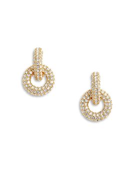 Self-portrait Self-Portrait Small Crystal Hoop Earrings