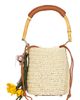self-portrait self-portrait Soft Raffia Bucket Bag - 1