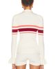 self-portrait self-portrait Stripe Viscose Knit Button Top - 3