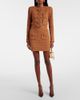 Self-Portrait Self-Portrait Waffle-knit embellished pencil skirt - 2