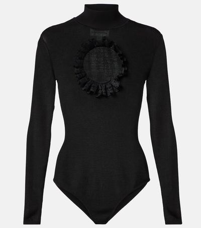 Self-Portrait Self-Portrait x Christopher Kane lace-trimmed cutout bodysuit