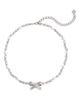 Self-portrait Self Portrait Crystal & Imitation Pearl Bow Necklace, 11.8-15.7 - 1