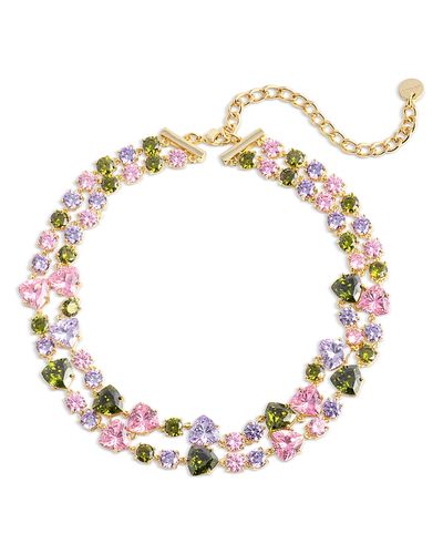Self-portrait Self Portrait Multi Crystal Layered Necklace, 14.9-18.8