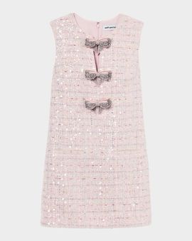 Self-Portrait Sequined Boucle Mini Dress