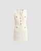 Self-Portrait Women's Bouclé V-Neck Shift Mini Dress - 6