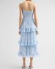 Self-Portrait Women's Chiffon Lace Tiered Midi Dress - 3