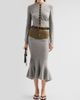 Self-Portrait Women's Denim-Insert Knit Midi Skirt - 2