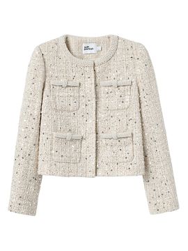 Self-Portrait Women's Embellished Bouclé Collarless Jacket